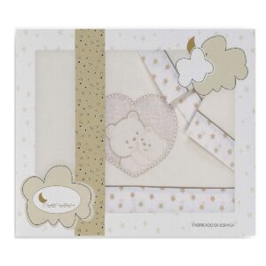 Tríptico Coche "Corazón" beige Interbaby