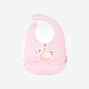 1661_D.png Babero Silicona "Jungle Party" rosa Saro