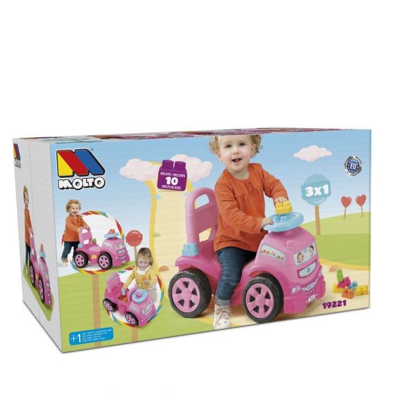 19221-Correpasillos Camión 3x1 rosa 10 Bloqes Moltó - Imagen 6