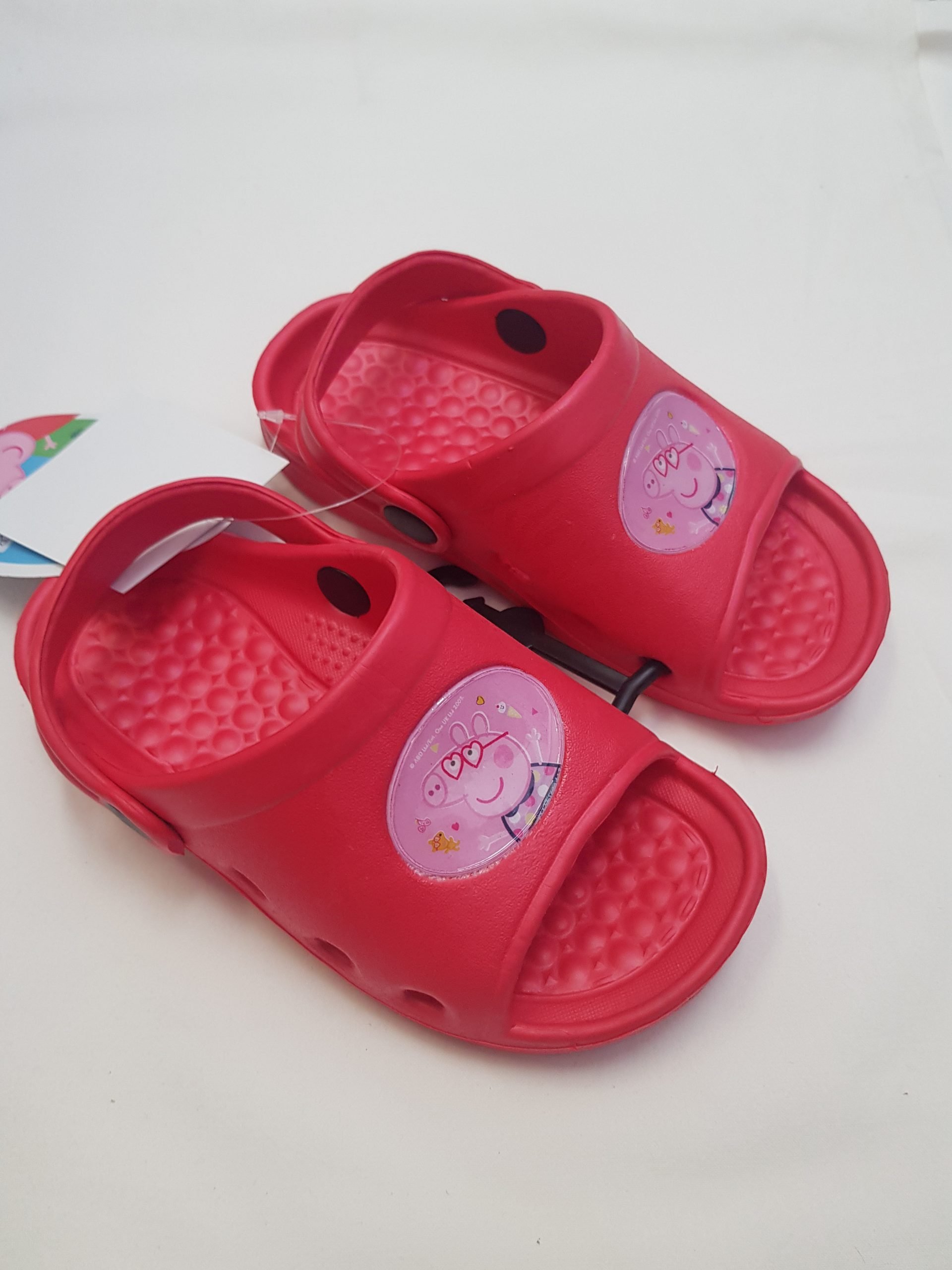 ZUECO ABIERTA PLAYA Y PISCINA ROJO "PEPPA PIG"