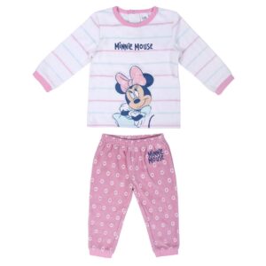 2200008372-Pijama Largo Velour Cotton 2pzs “Minney Mouse”Cerdá