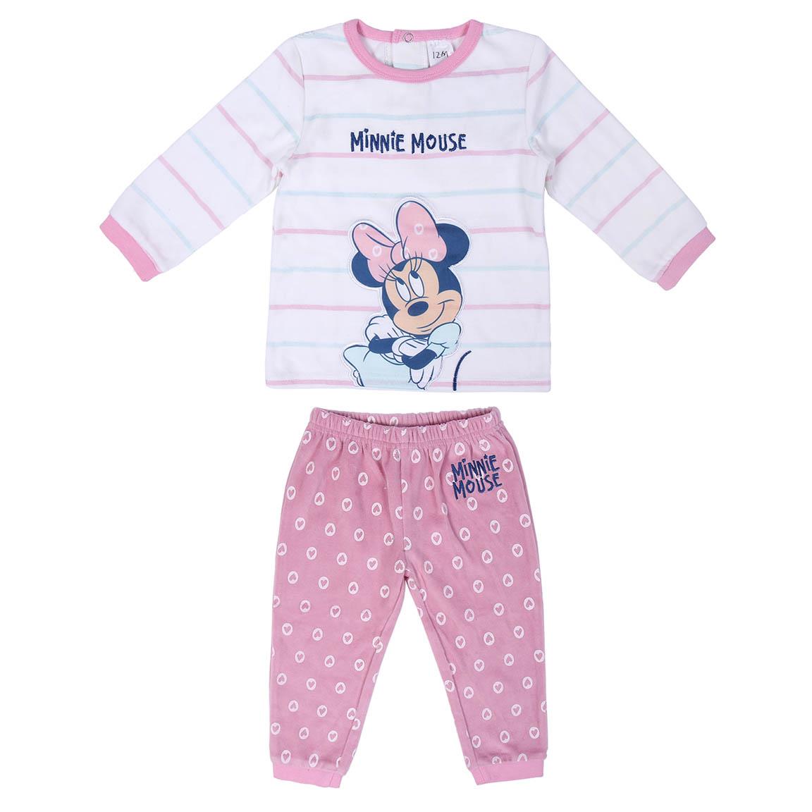 2200008372-Pijama Largo Velour Cotton 2pzs “Minney Mouse”Cerdá