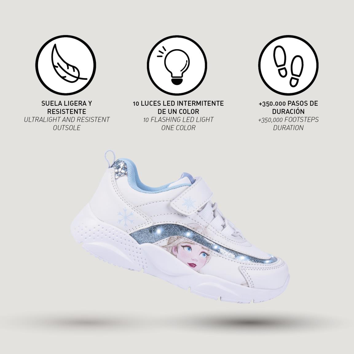 2300004998-Deportiva suela ligera eva con luces "Frozen II" - Imagen 7