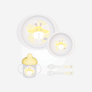 Vajilla Pocket 5piezas "Jungle Party" amarillo Saro