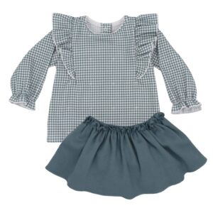 5719W22-Conjunto Falda "Salvia" Verde