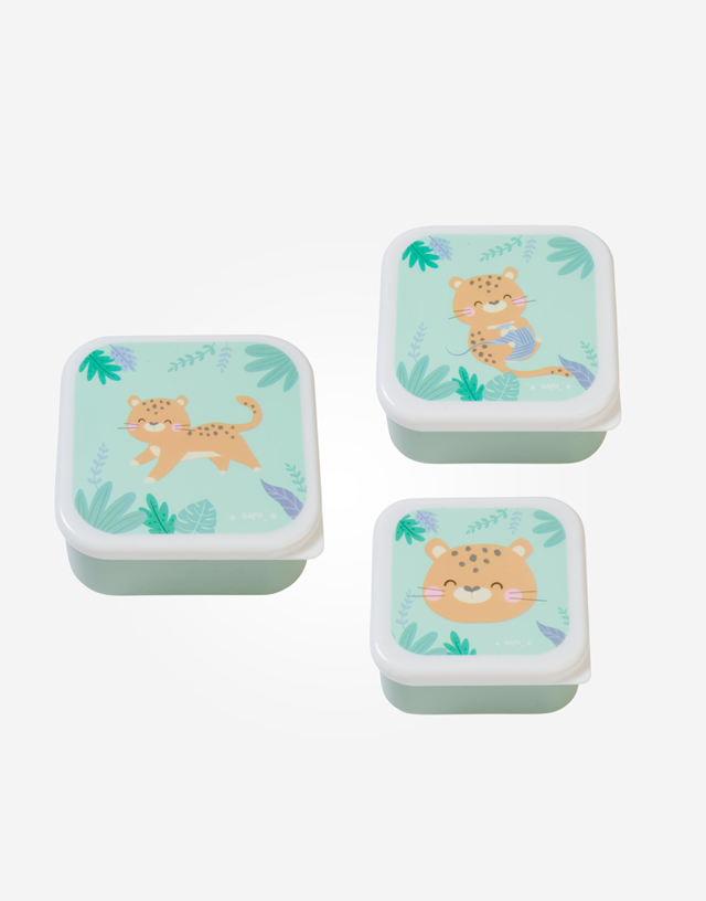 70004-Set 3 Cajitas Almuerzo "Jungle Cheetas"
