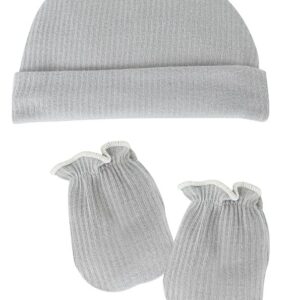 Pack Gorro y Manoplas "Copos" gris Calamaro