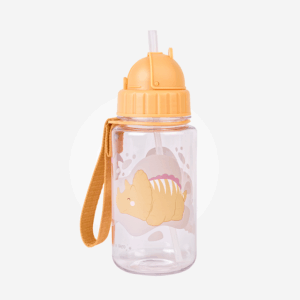 74002-mostaza.png 74002-Botella con Pajita y colgador "Happy Dinos"