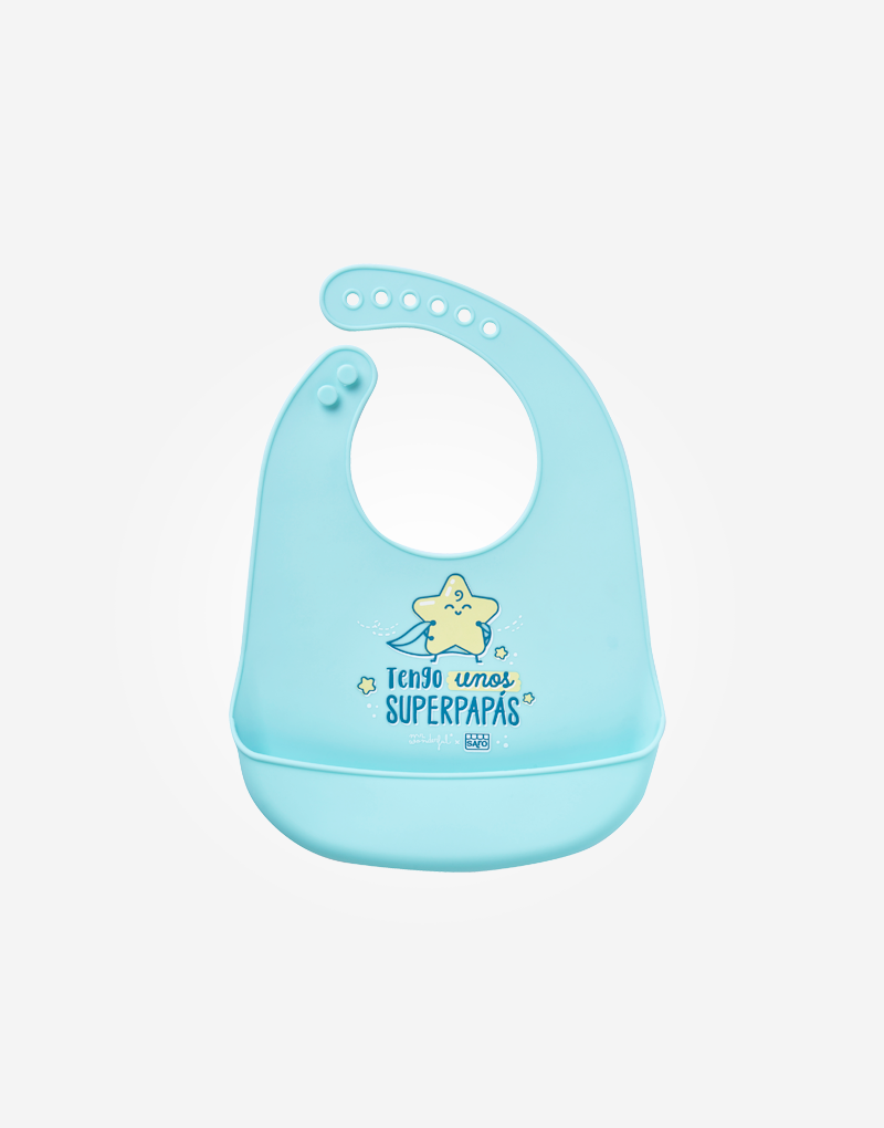 BABERO DE SILICONA "SUPERPAPÁS"