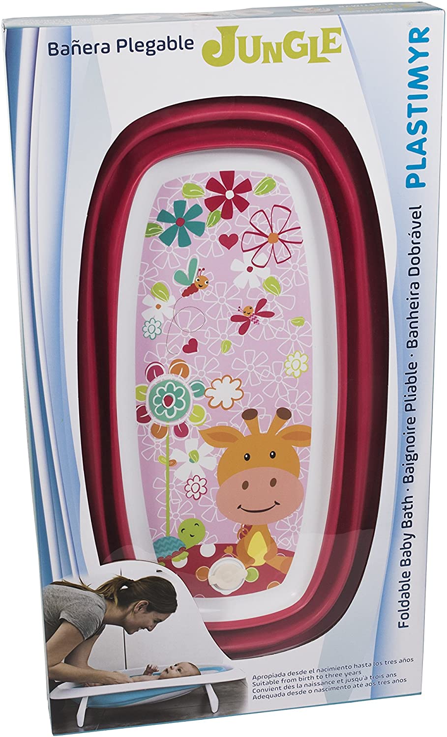 Bañera Plegable "Jungle" rosa - Imagen 4