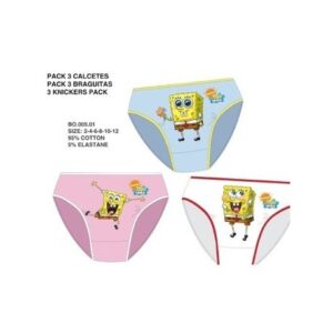 Pack 3 Braguitas "Bob Esponja"