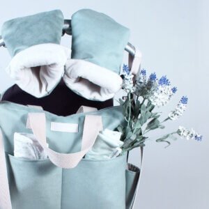 Manoplas "Ante Mint" Pelo crudo Nora Baby - Imagen 2