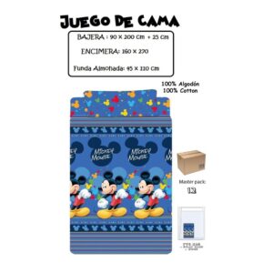 PUZH00018334.jpg 2912-Juego de Sabanas de Cama de 90cms "Mickey Mouse"
