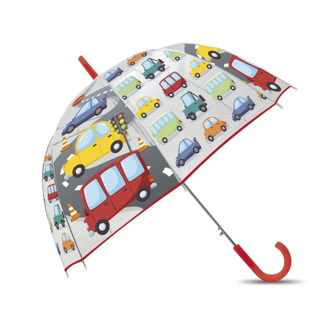 Paraguas Transparente "Coches"