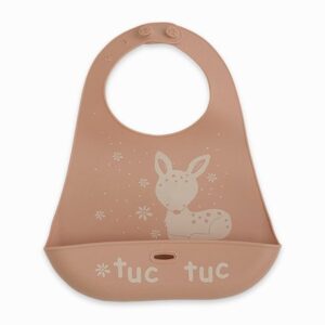 BABERO SILICONA PLEGABLE LITTLE FOREST ROSA