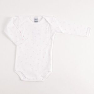 BODY C/AMERICANO MANGA LARGA "HUELLAS" ROSA BABIDU