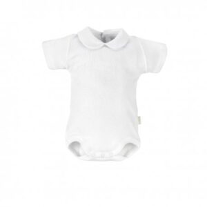 BODY CON CUELLO MANGA CORTA BLANCO CAMBRASS