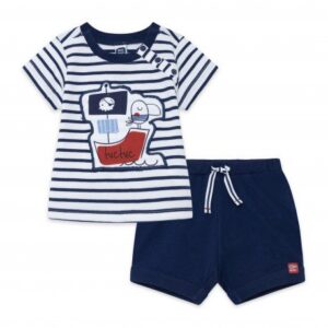 Conjunto Camiseta y Bermuda Punto rayas niño "Little Pirates" Tuc Tuc