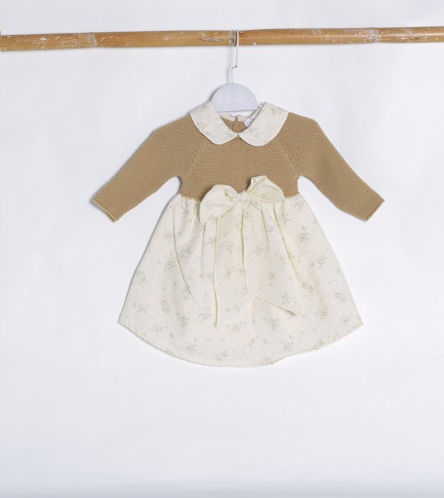 1100902-Vestido punto "Flores" La Ponderosa