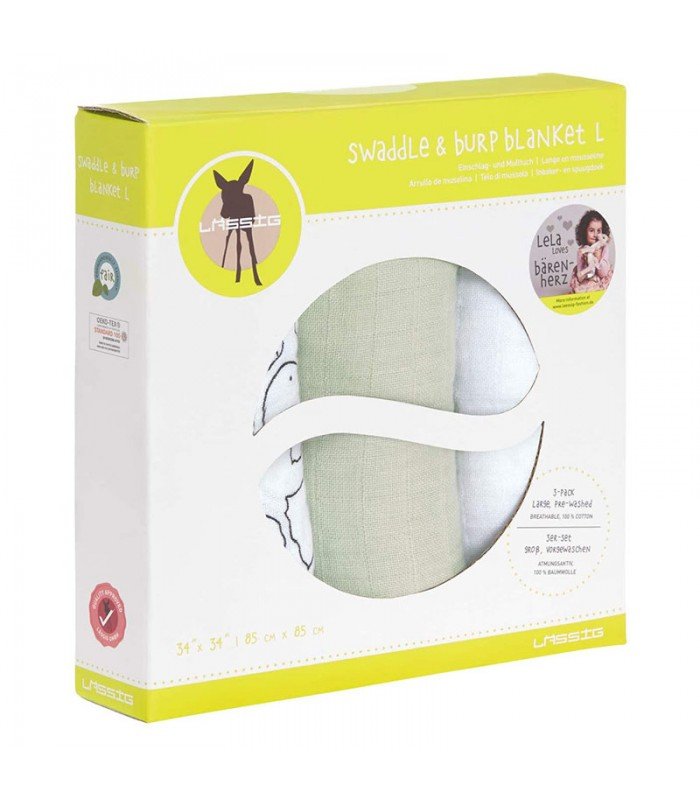 Muselina Pack 3 "Blanket Spoo Oliv" Lässig - Imagen 6