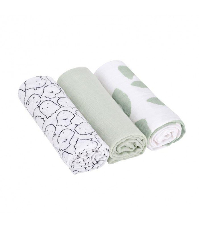 Muselina Pack 3 "Blanket Spoo Oliv" Lässig