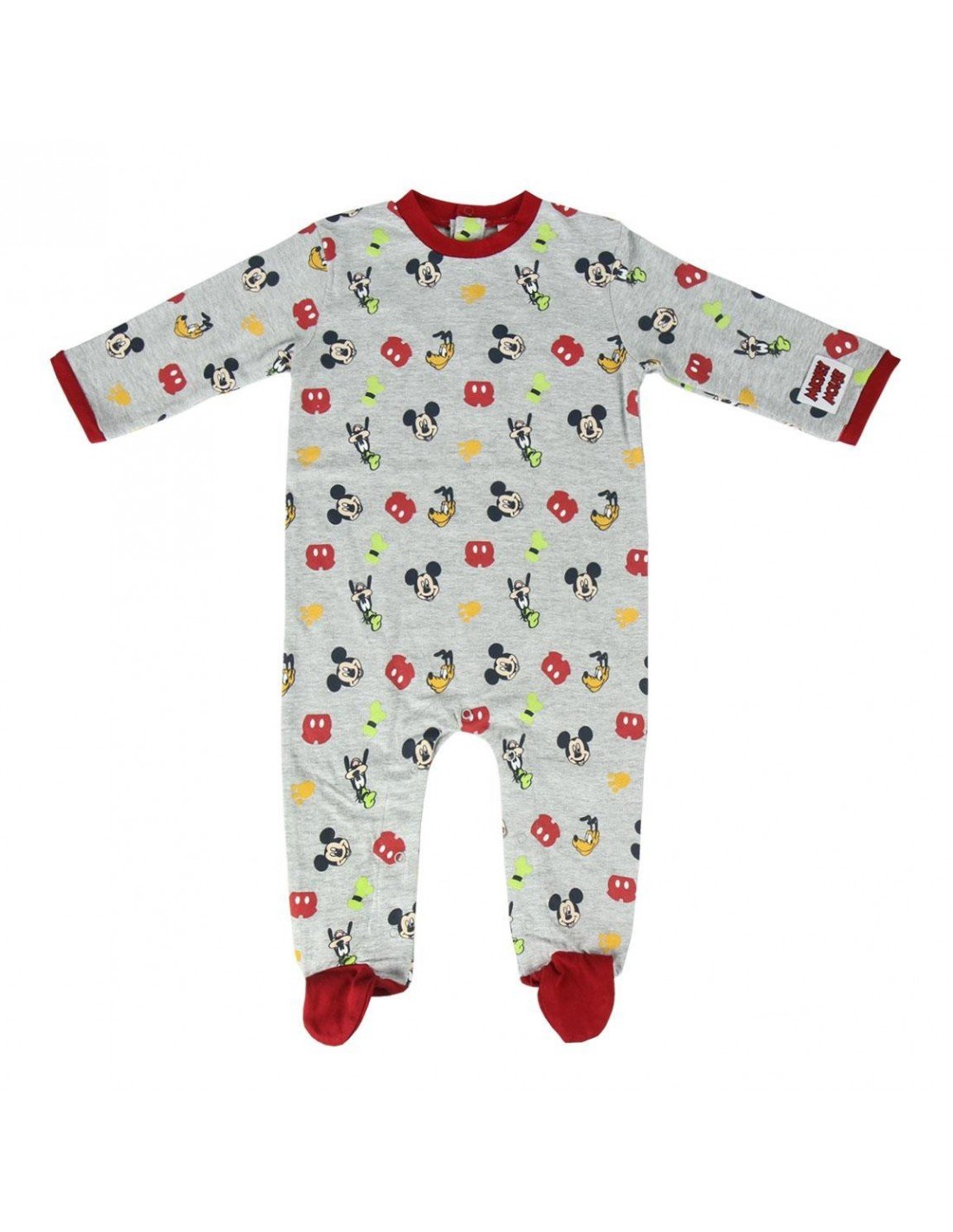 Pelele Single Jersey "Mickey Mouse" Gris