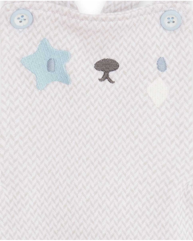 Peto y camiseta punto gris ni - Imagen 3