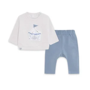 11339880-Sudadera punto y pantalón felpa gris niño "Baby Circus" Tuc Tuc