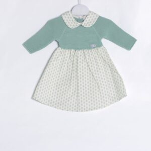 Vestido Punto "Hojas" verde L